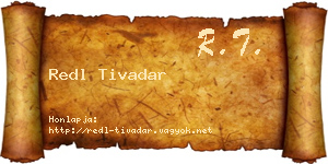 Redl Tivadar névjegykártya